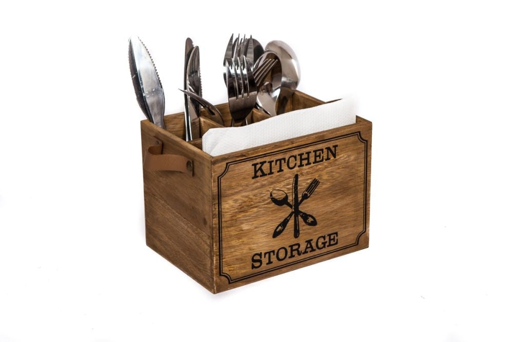 Bestekbakje Hout "Kitchen Storage" – Stijlvolle en Praktische Organisatie