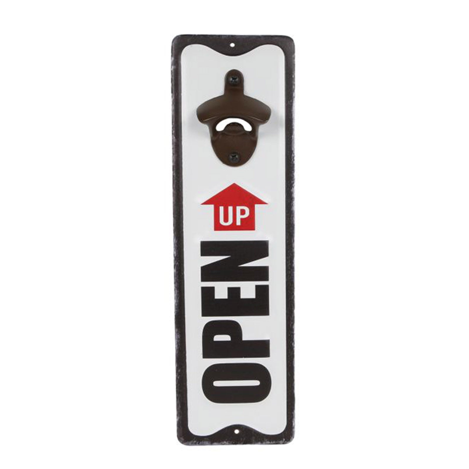 Bieropener "Open Up" - Metalen Flesopener 10,5x36x3,5 cm met Retro Look