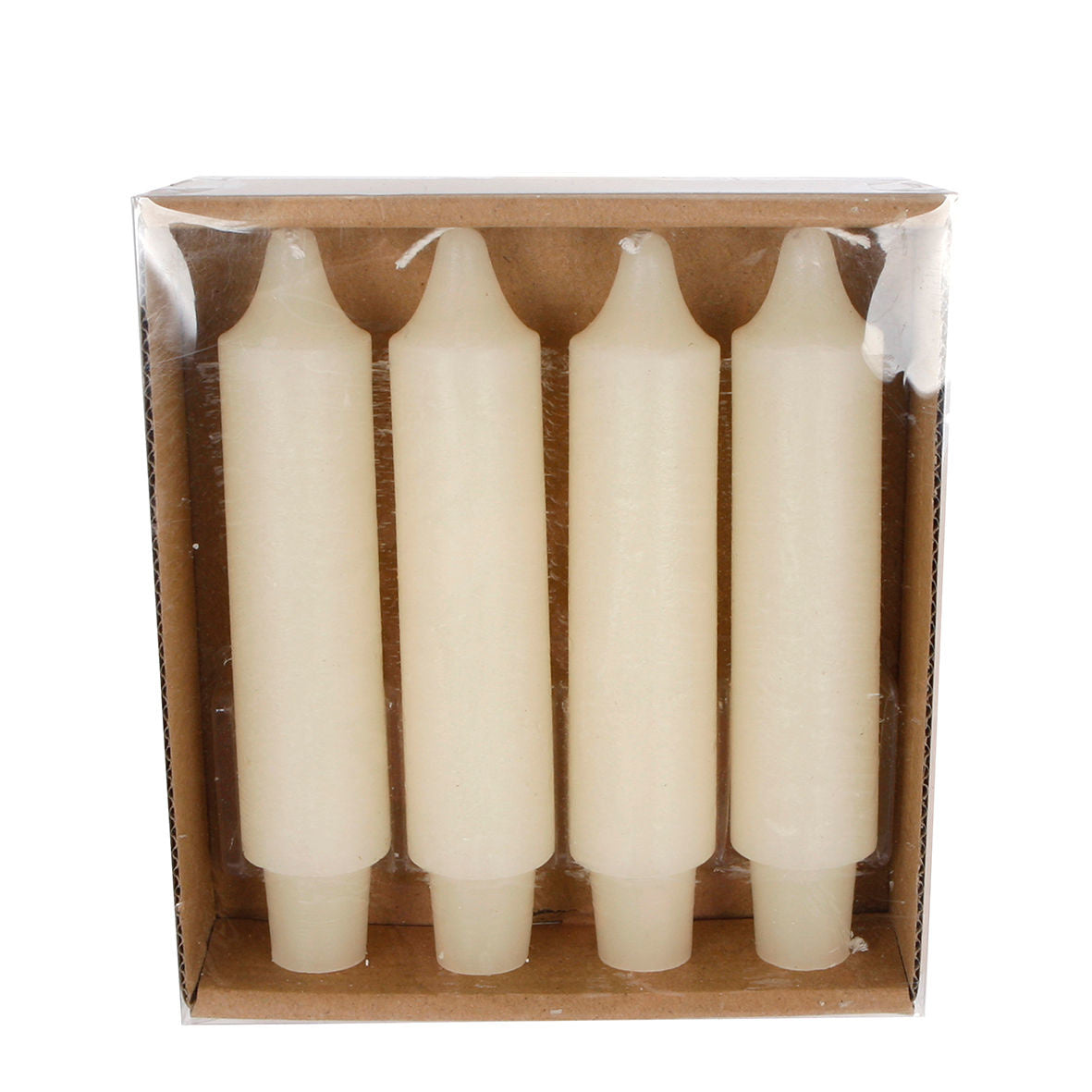 Table candle "X4" - Sturdy eye-catcher in Ivory or Black, 3x3x15cm