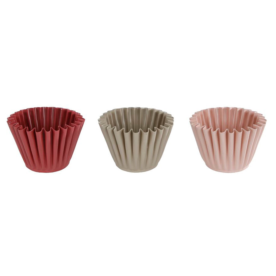 Candlestick "Cupcake" - Metal in Cream, Pink or Dark Pink