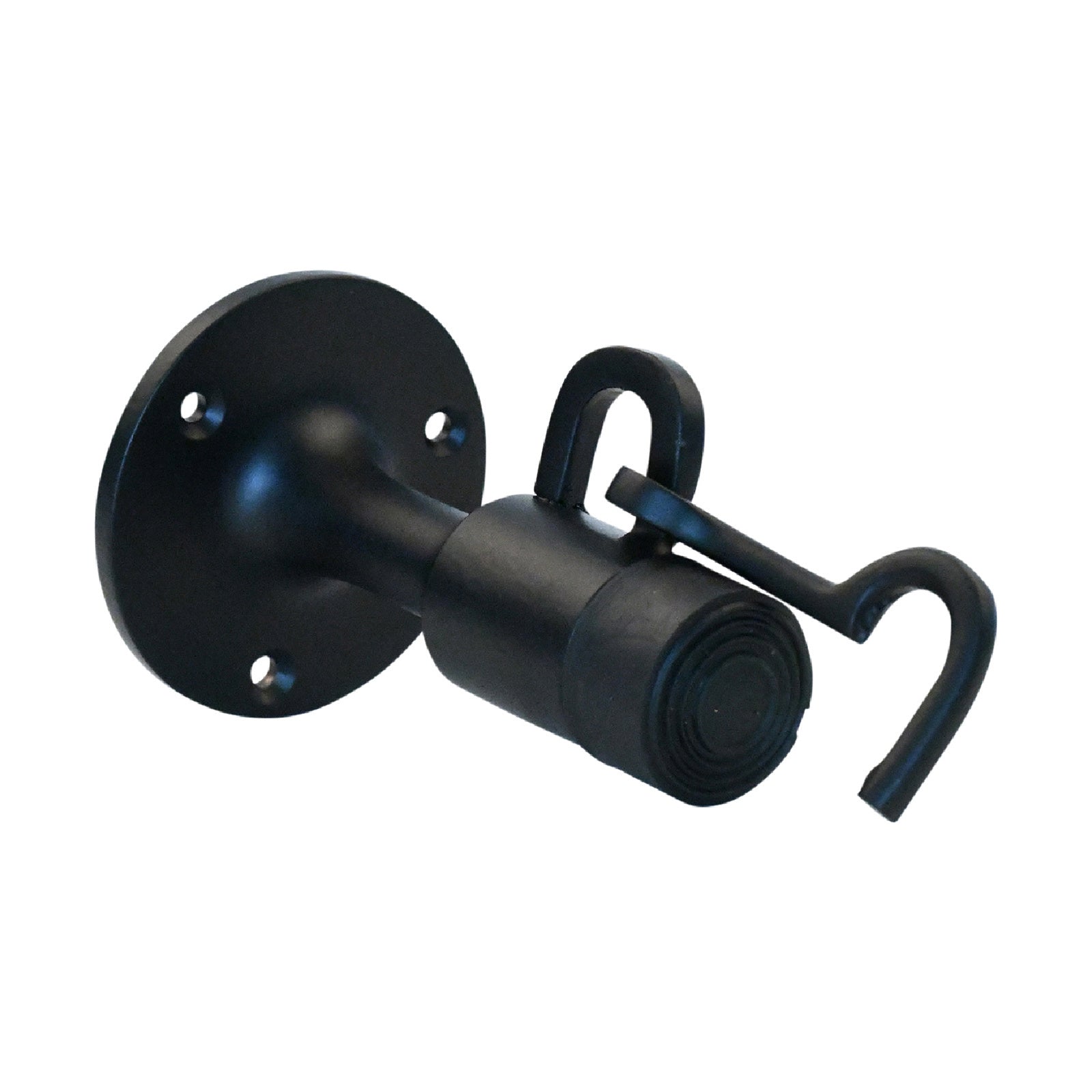 Door stopper with hook black brass