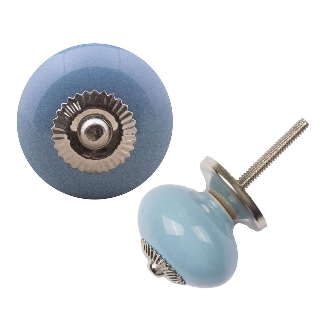 Furniture knob 40mm blue