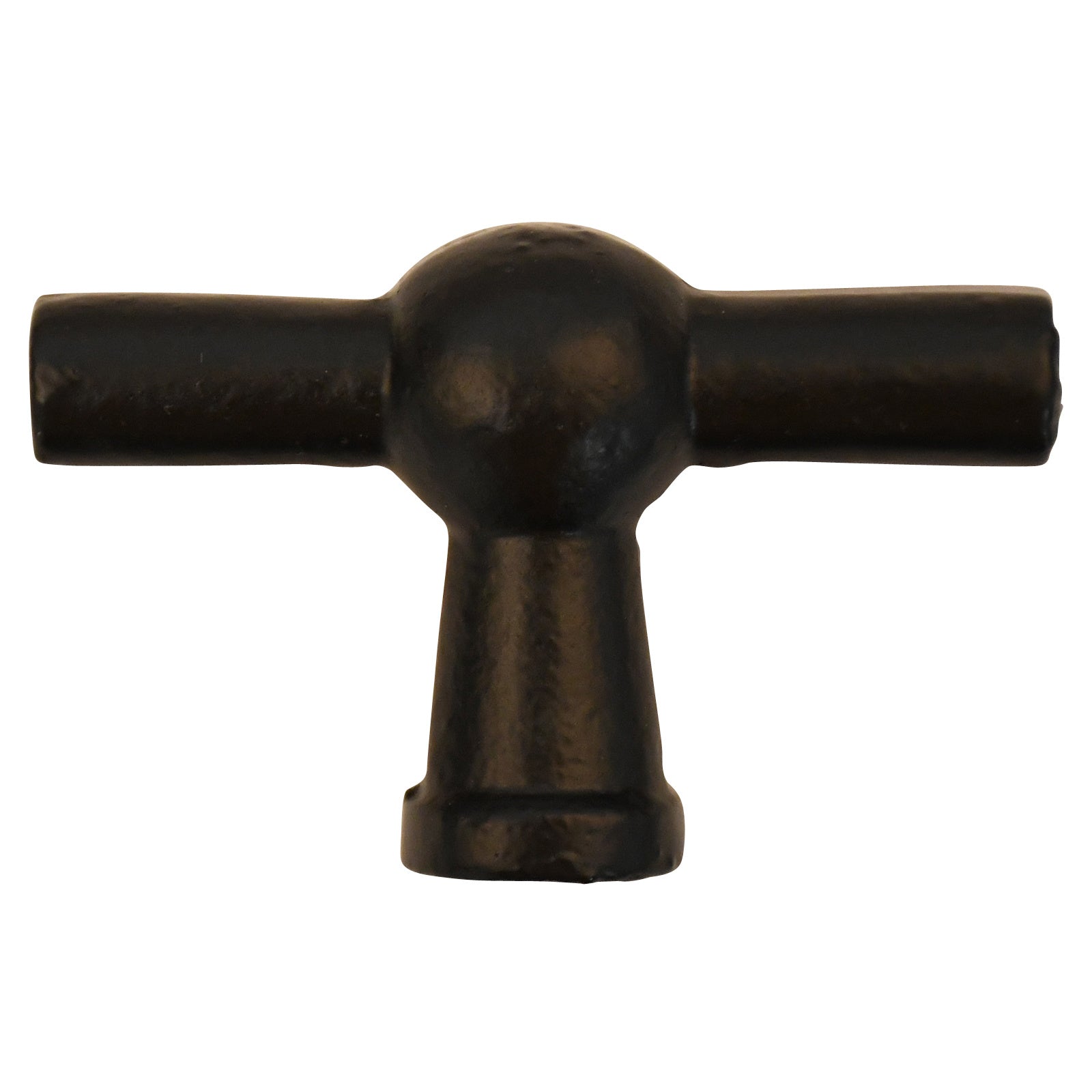 Cast Iron Cabinet Knob "Industrial-T" 65mm - Black or Rust