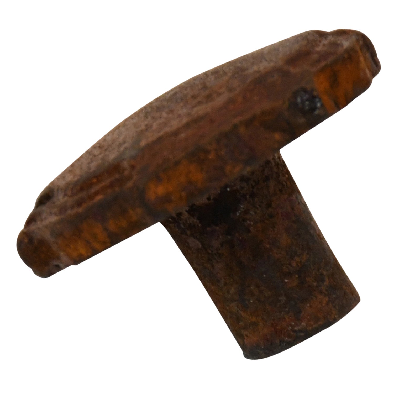 Gietijzeren kastknop antiek 38mm roest