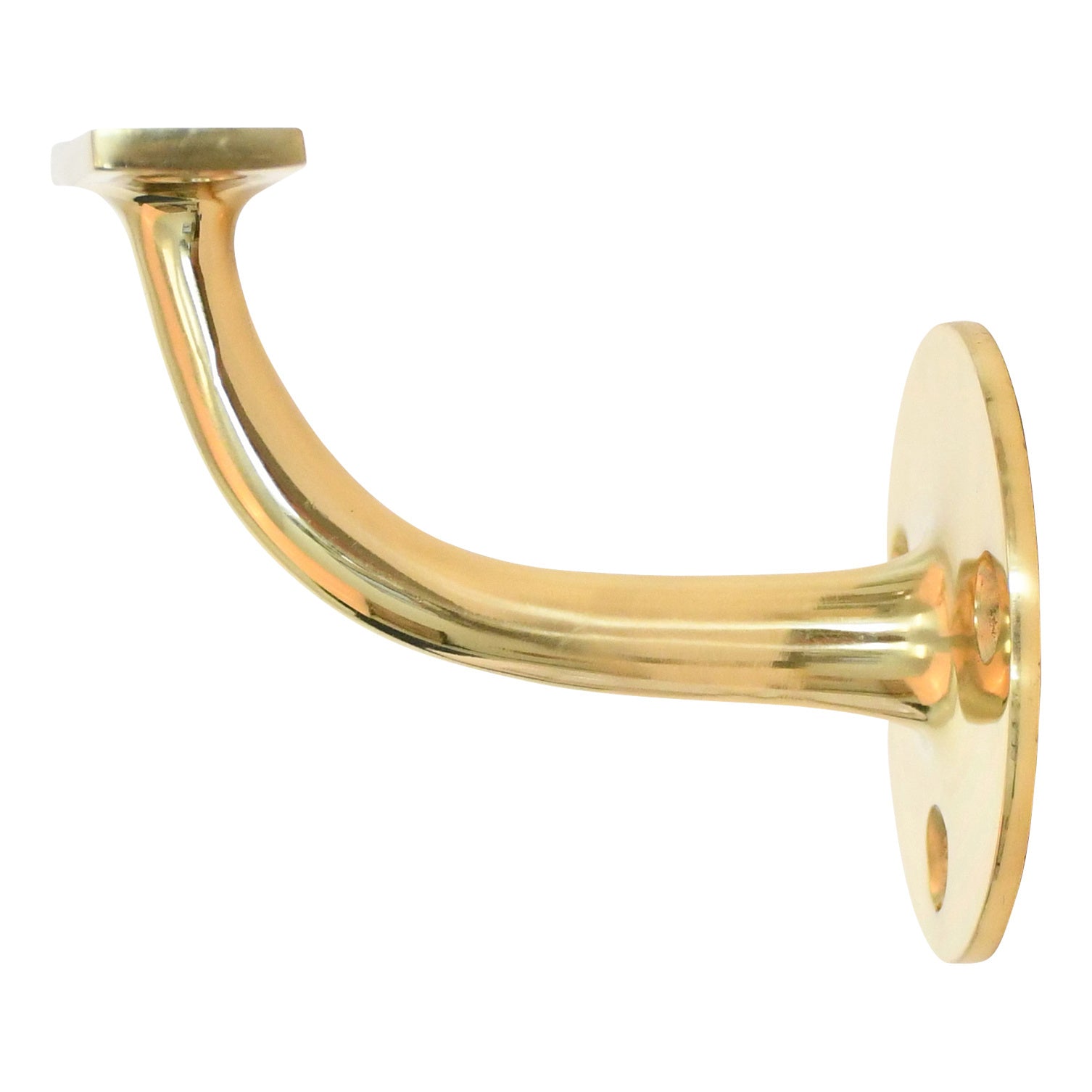 Handrail holder 72 mm polished brass