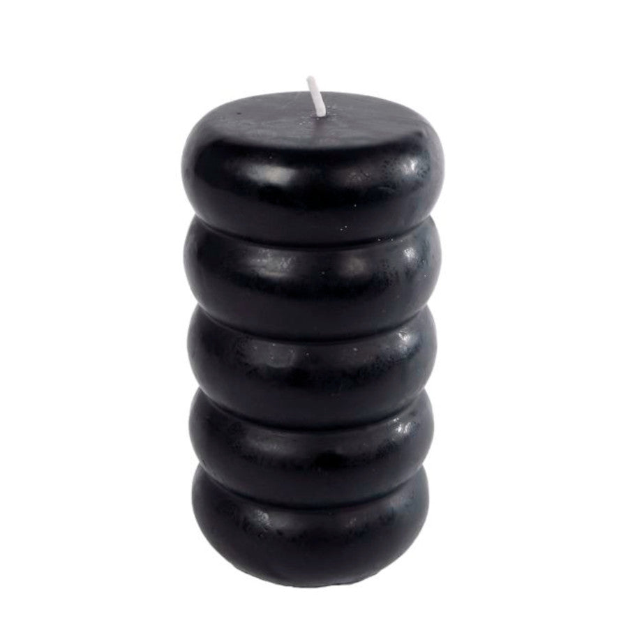 Pillar Candle "Rings" - Atmospheric Candle in Various Colors