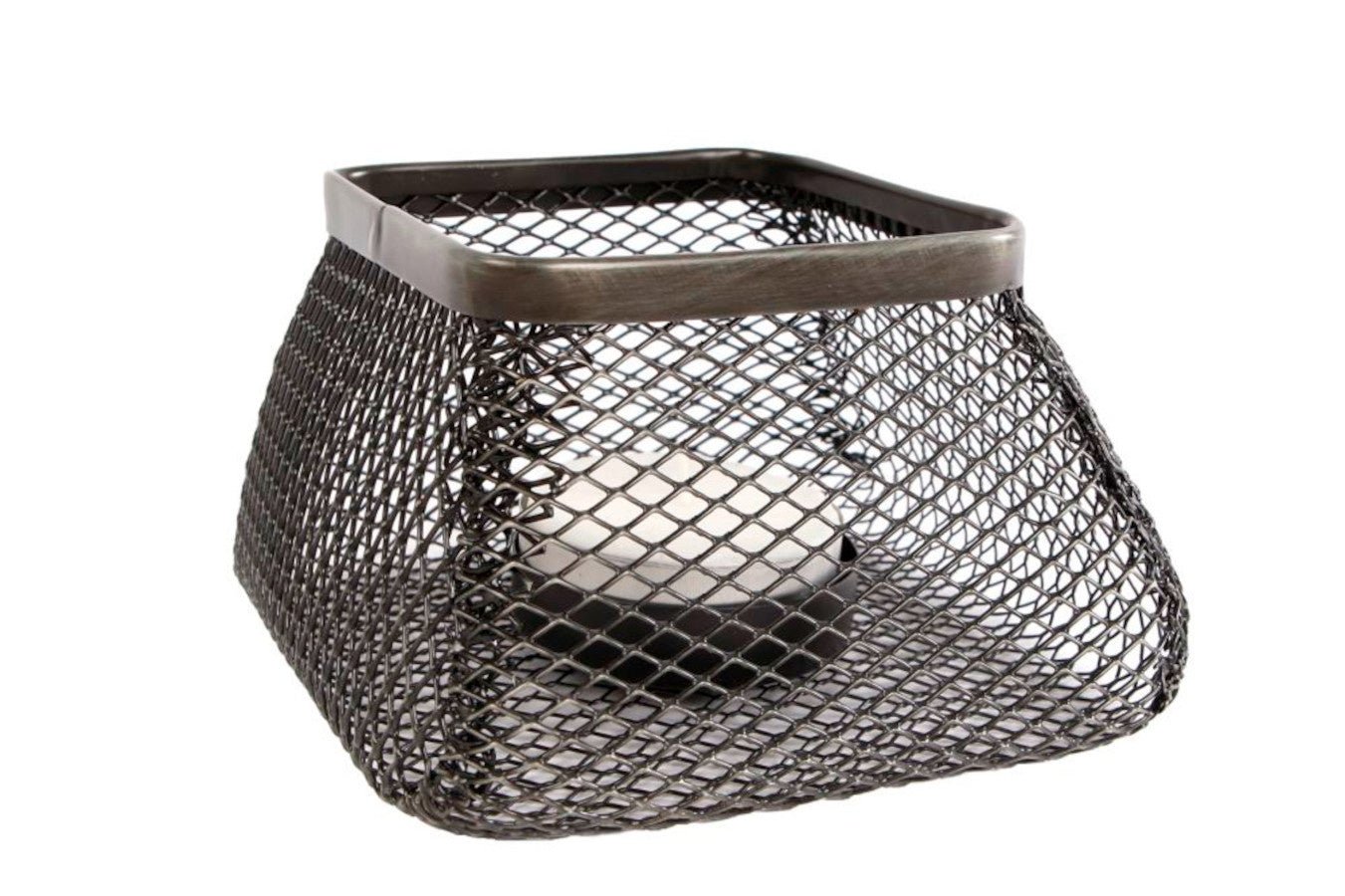 Tealight holder "Sjoerd" metal 13x13x10cm