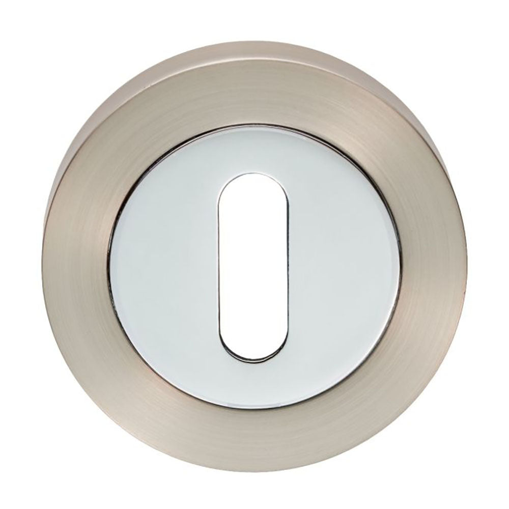 Satin Nickel and Polished Chrome Escutcheon – Various Designs