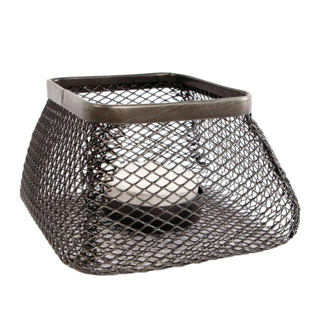 Tealight holder "Sjoerd" metal 13x13x10cm