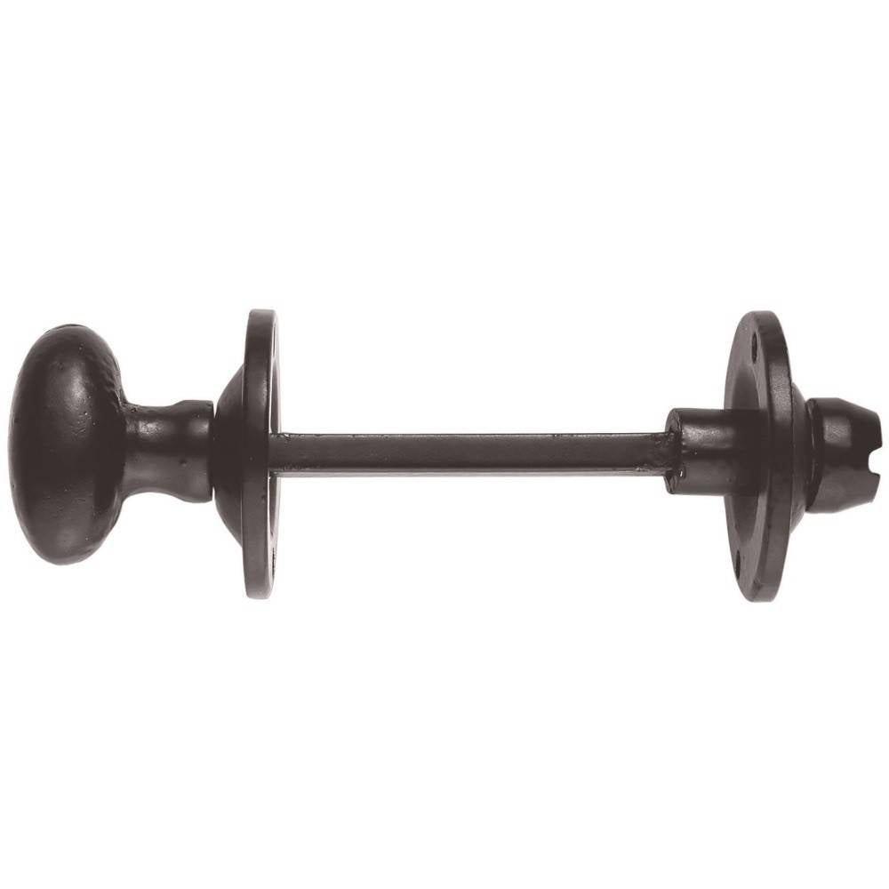 Oval knob for use with bathroom or toilet lock black.