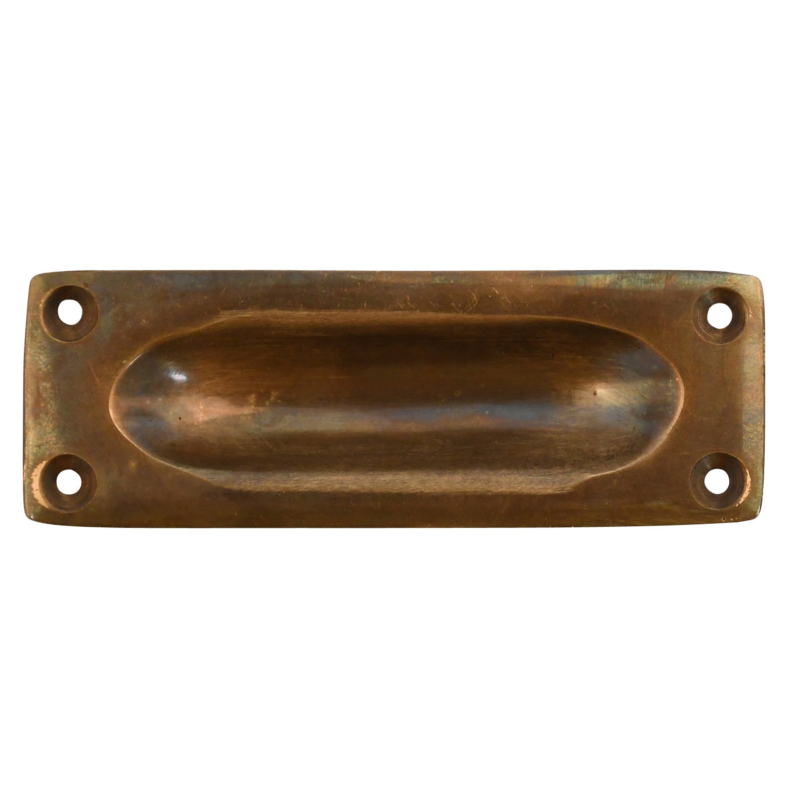 Built-in handle for sliding doors rectangular antique brass