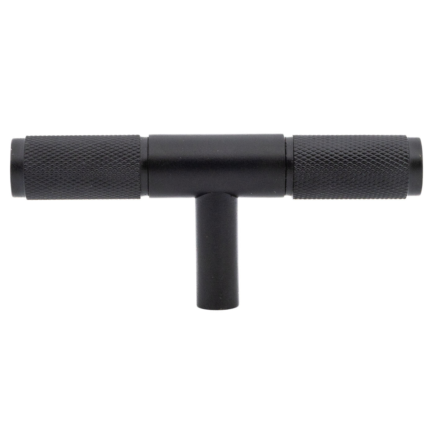 Kastknop "Knurled T-Bar" 75mm - Luxe Messing Knop