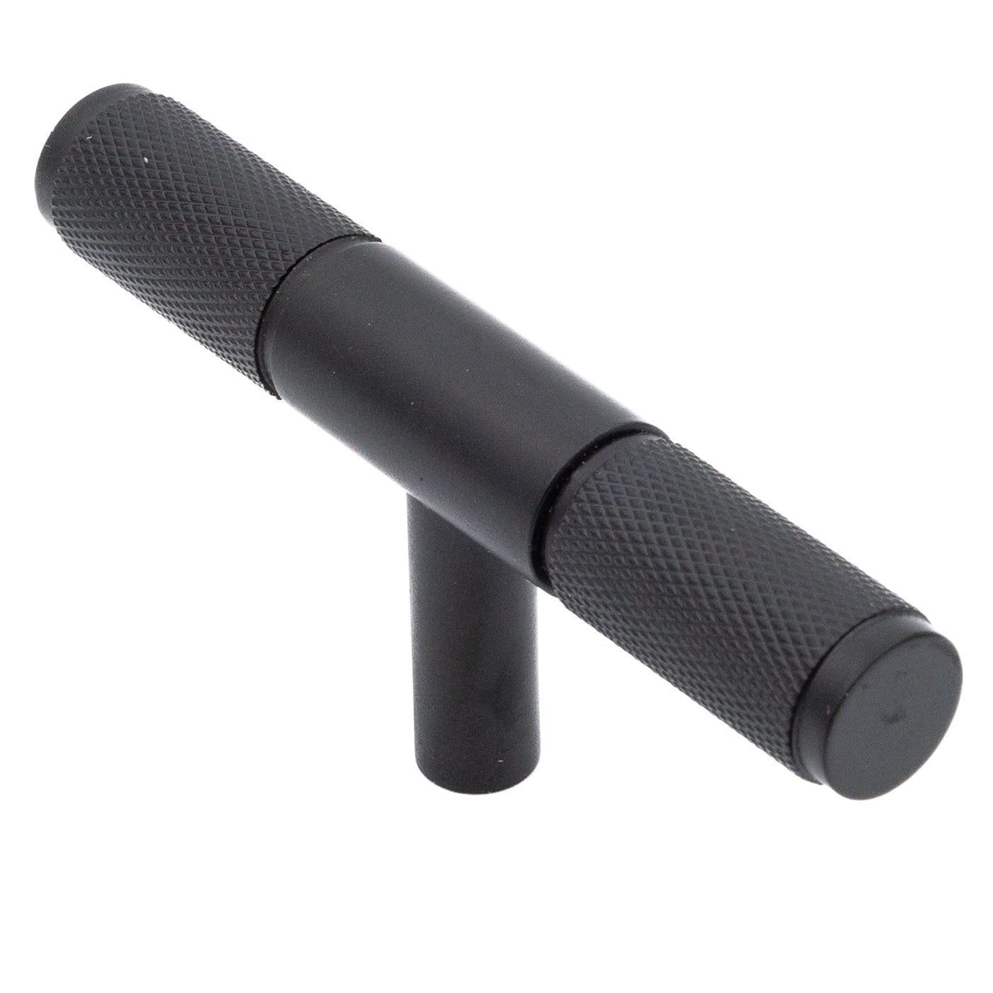 Kastknop "Knurled T-Bar" 75mm - Luxe Messing Knop