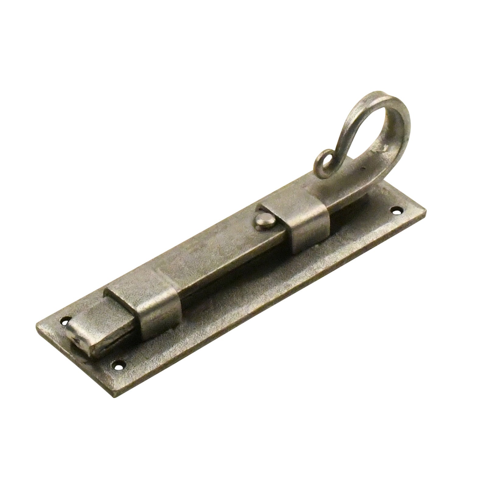 Door latch 160mm 'Hook' straight - Pewter