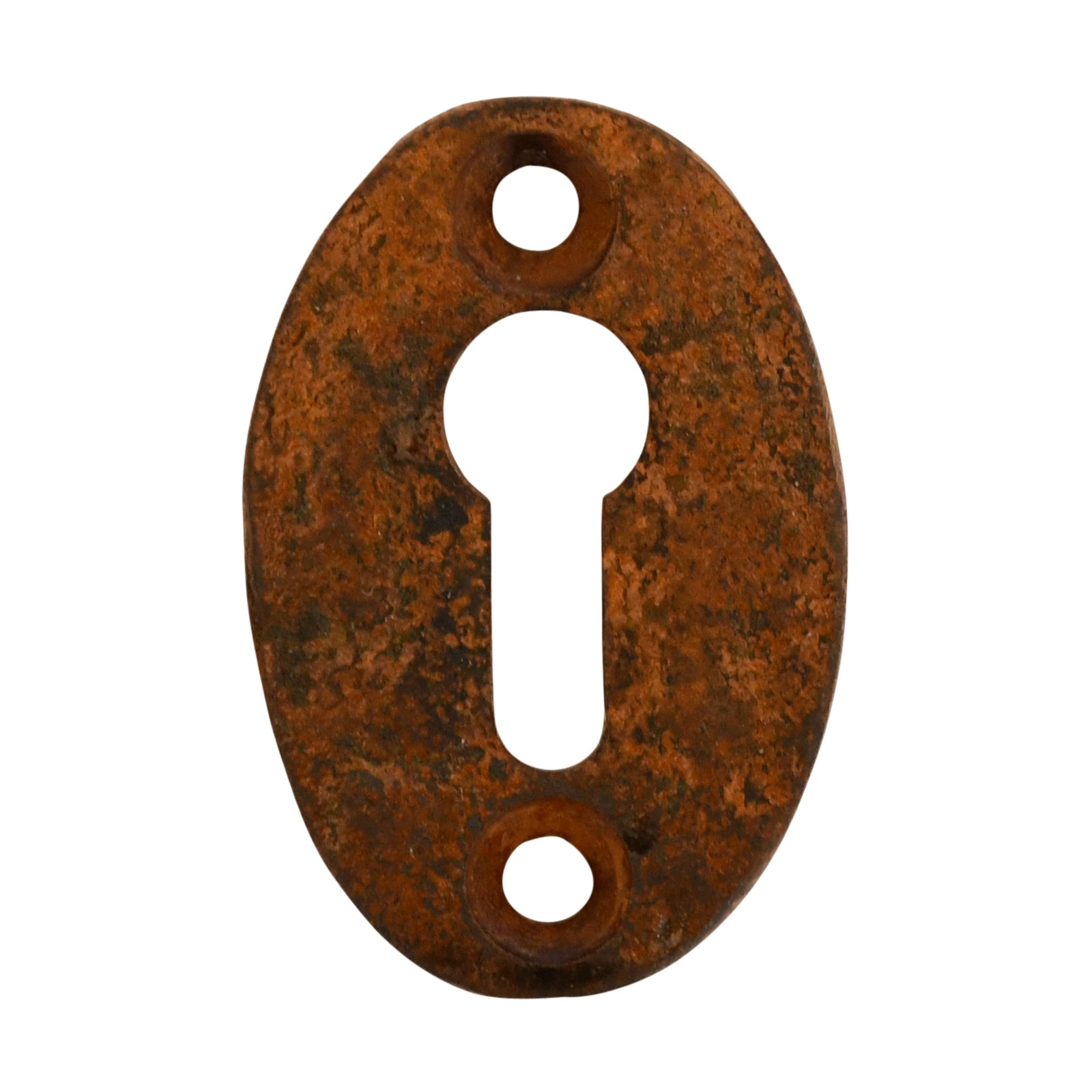 Key rosette oval rust | Cabinet lock