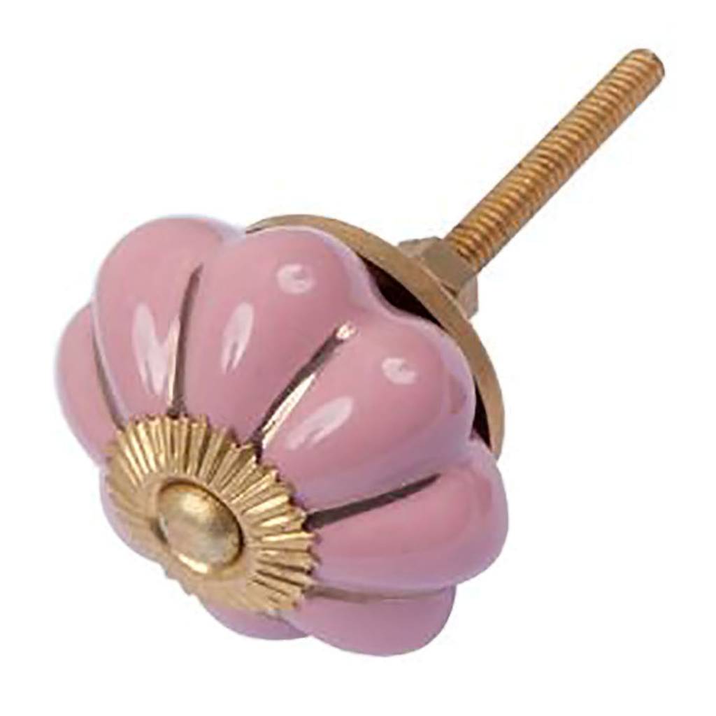 Furniture knob 40mm rose gold flower