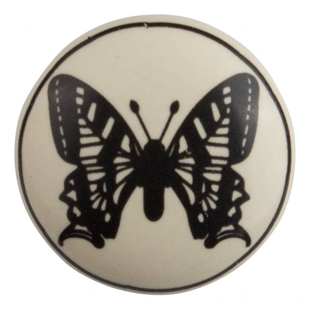 Furniture knob 40mm butterfly