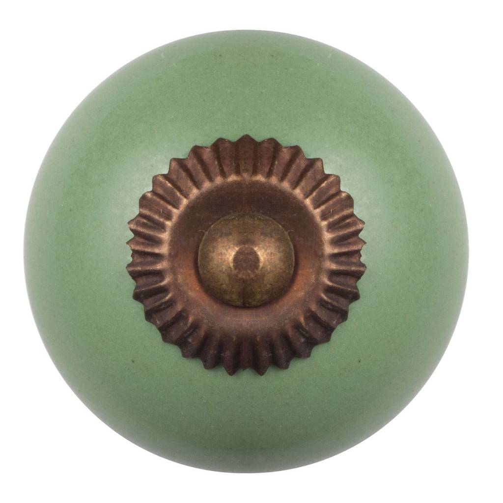 Furniture knob 40mm green - bronze