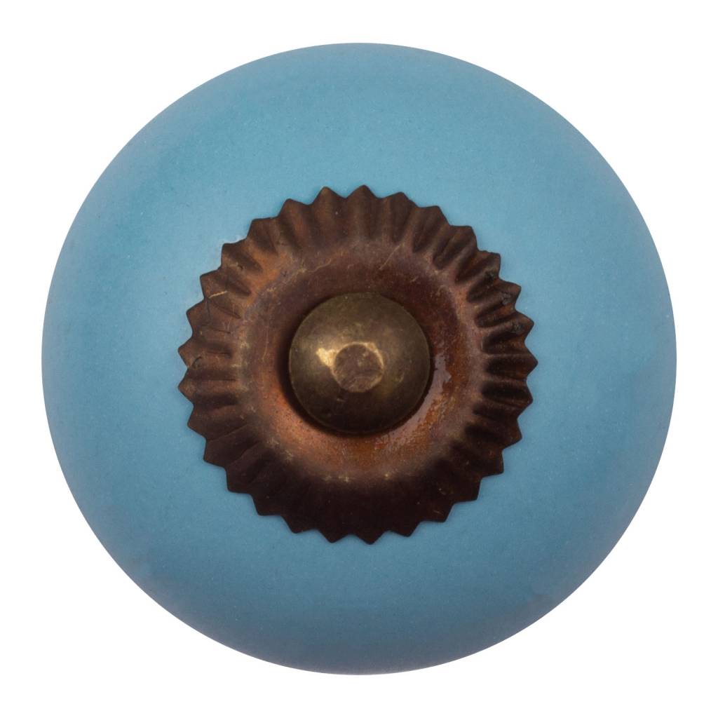 Furniture knob 40mm blue - bronze