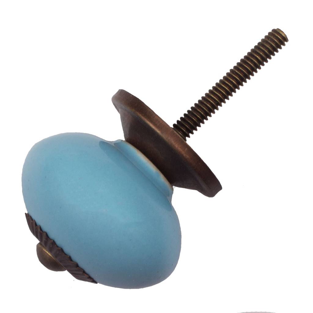 Furniture knob 40mm blue - bronze