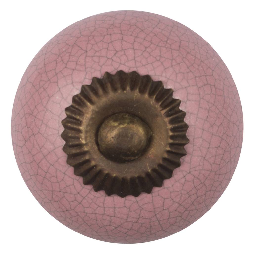 Furniture knob 40mm pink crackled - fine