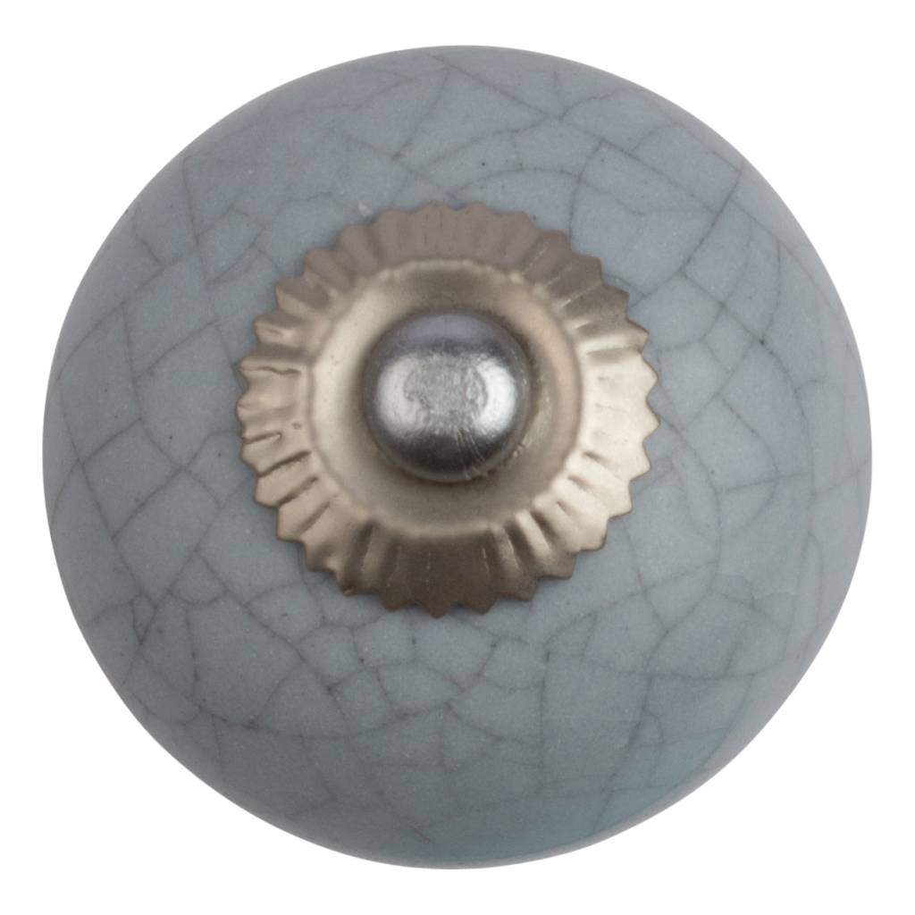 Furniture knob 40mm light gray crackle