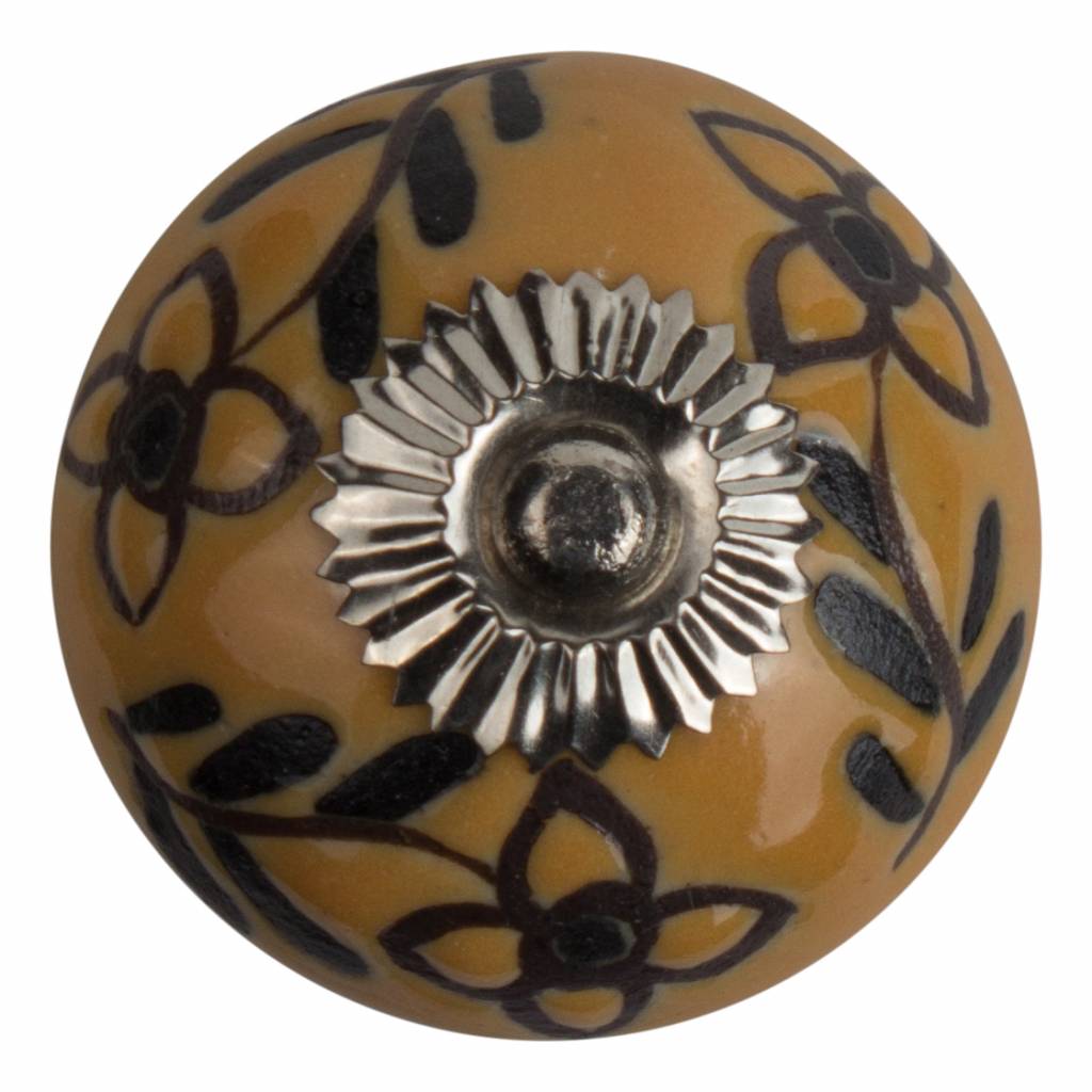 Furniture knob relief deco CK5507 flowers