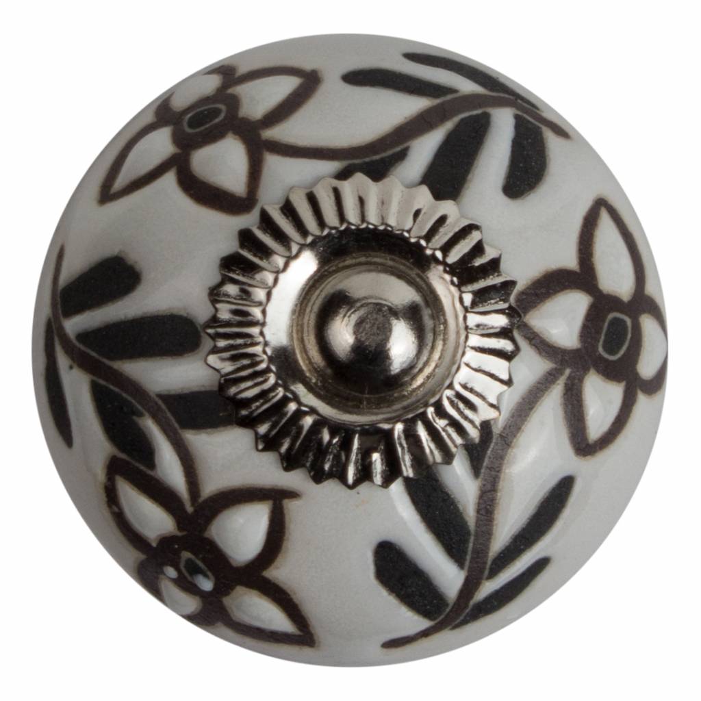 Furniture knob relief deco CK5512 flowers