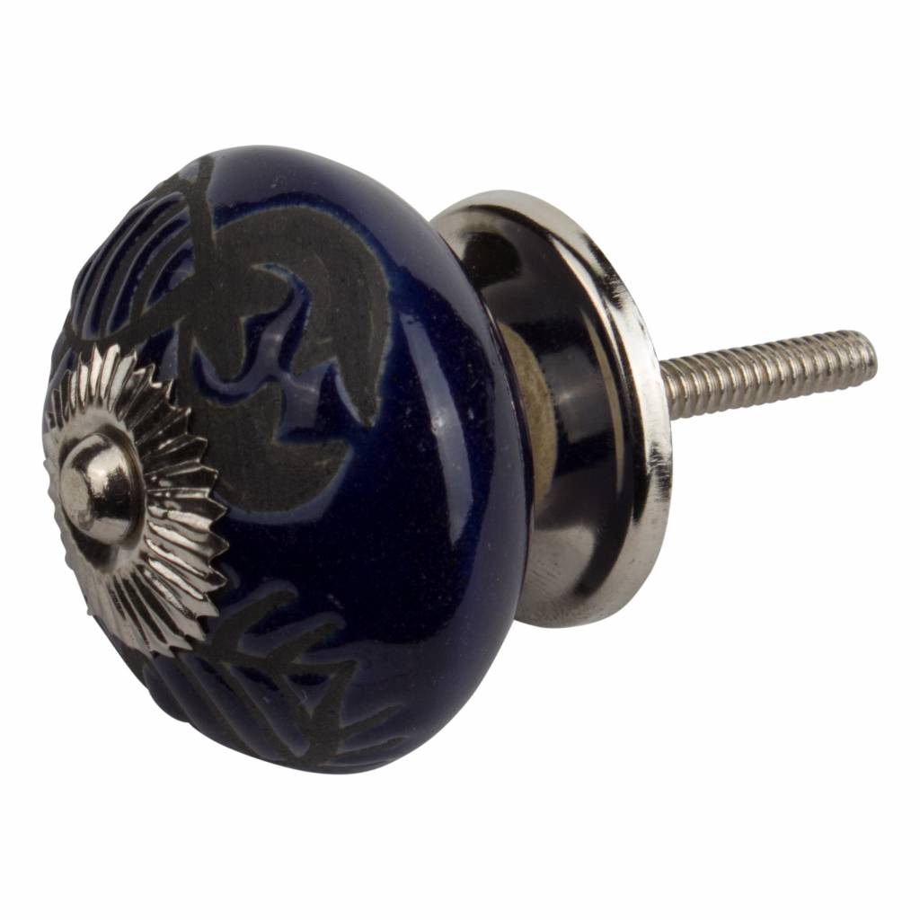 Furniture knob 40mm lobster blue