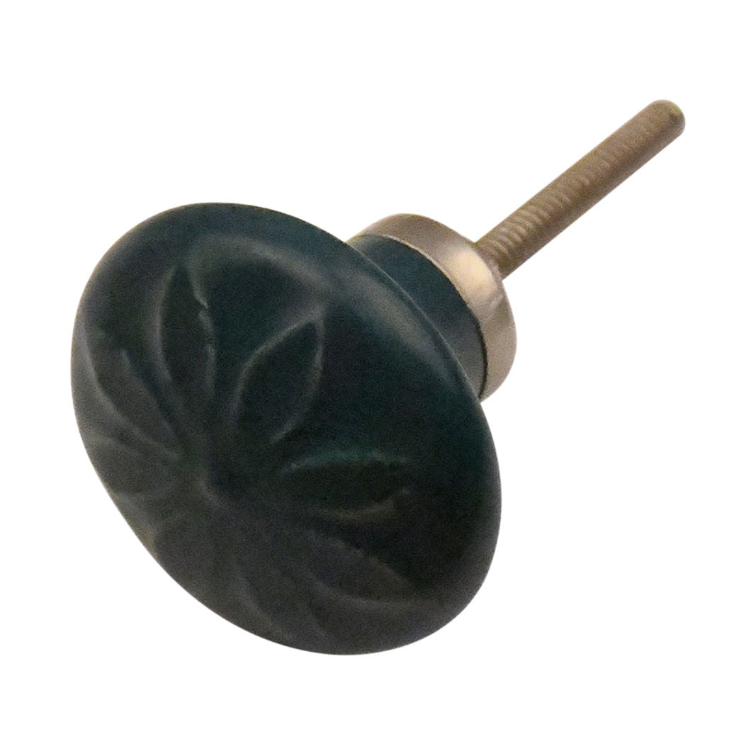 Furniture knob 42.5mm ocean blue flower