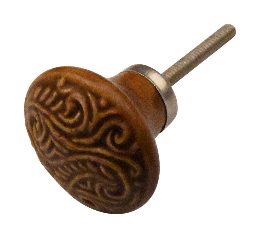 Furniture knob 42mm Jungle Vibe brown