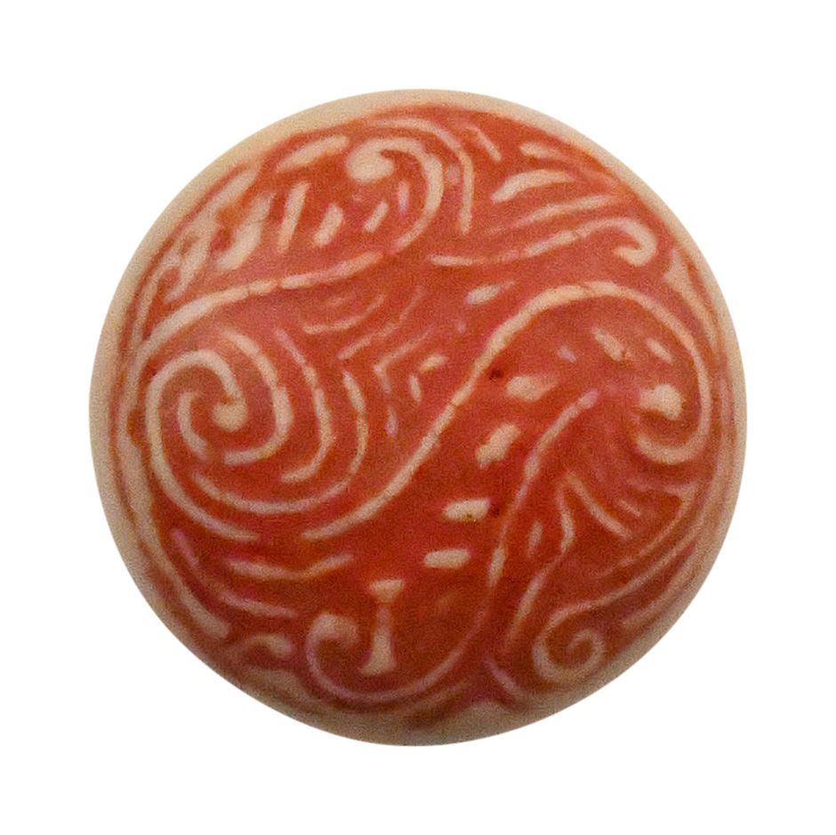 Furniture knob 41.5mm salmon red