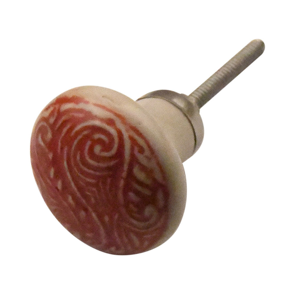 Furniture knob 41.5mm salmon red