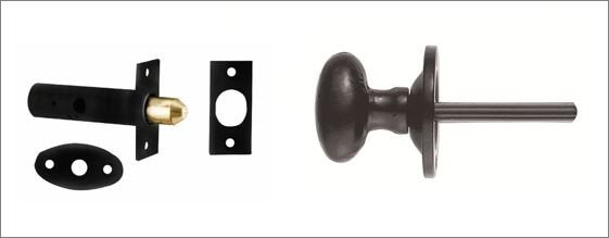 Mortise bolt 61mm and rotary knob combination