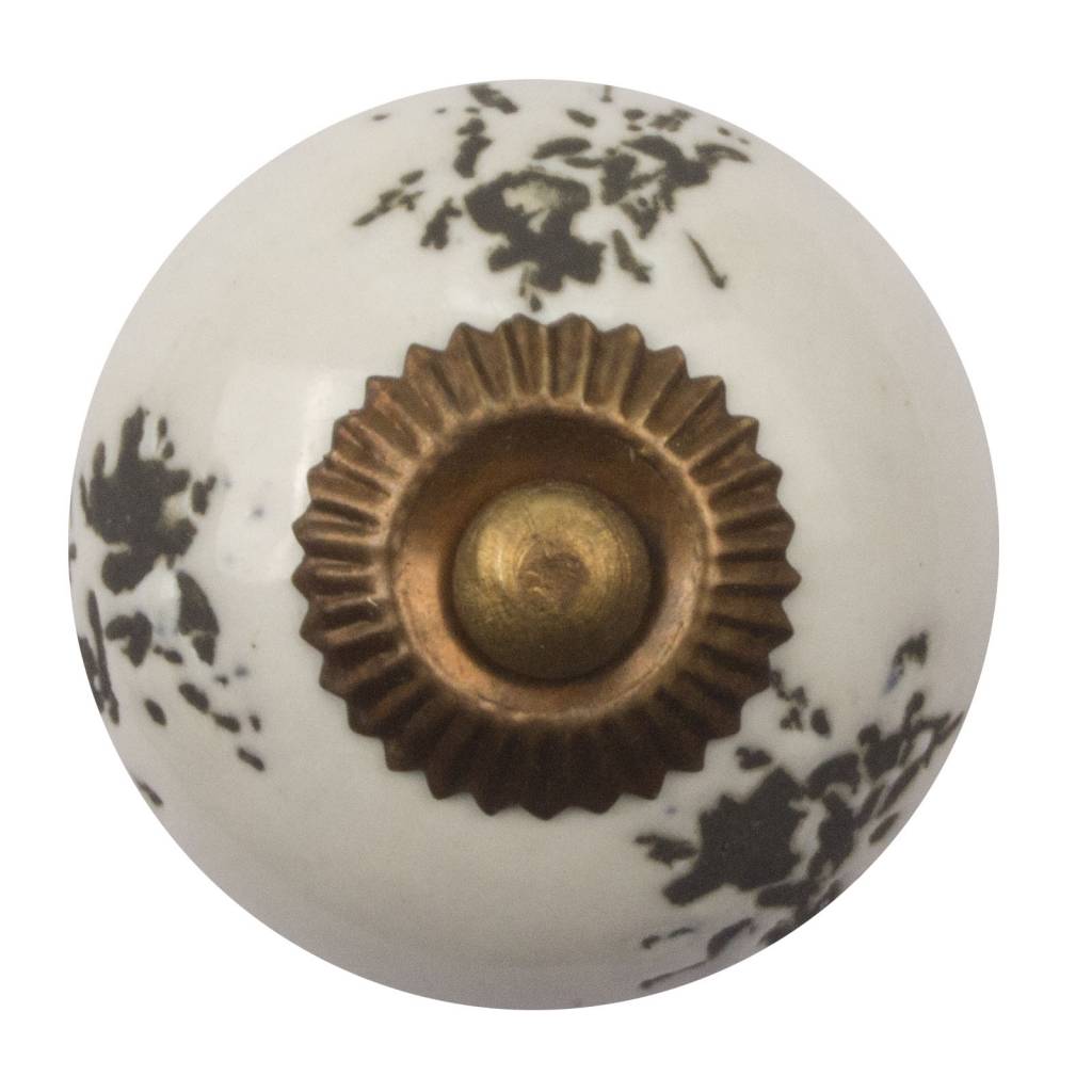 Furniture knob 40mm destroyed white