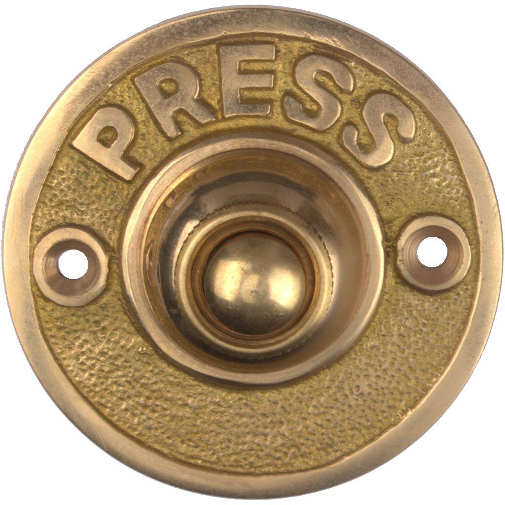 Brass Doorbell Button "Press"