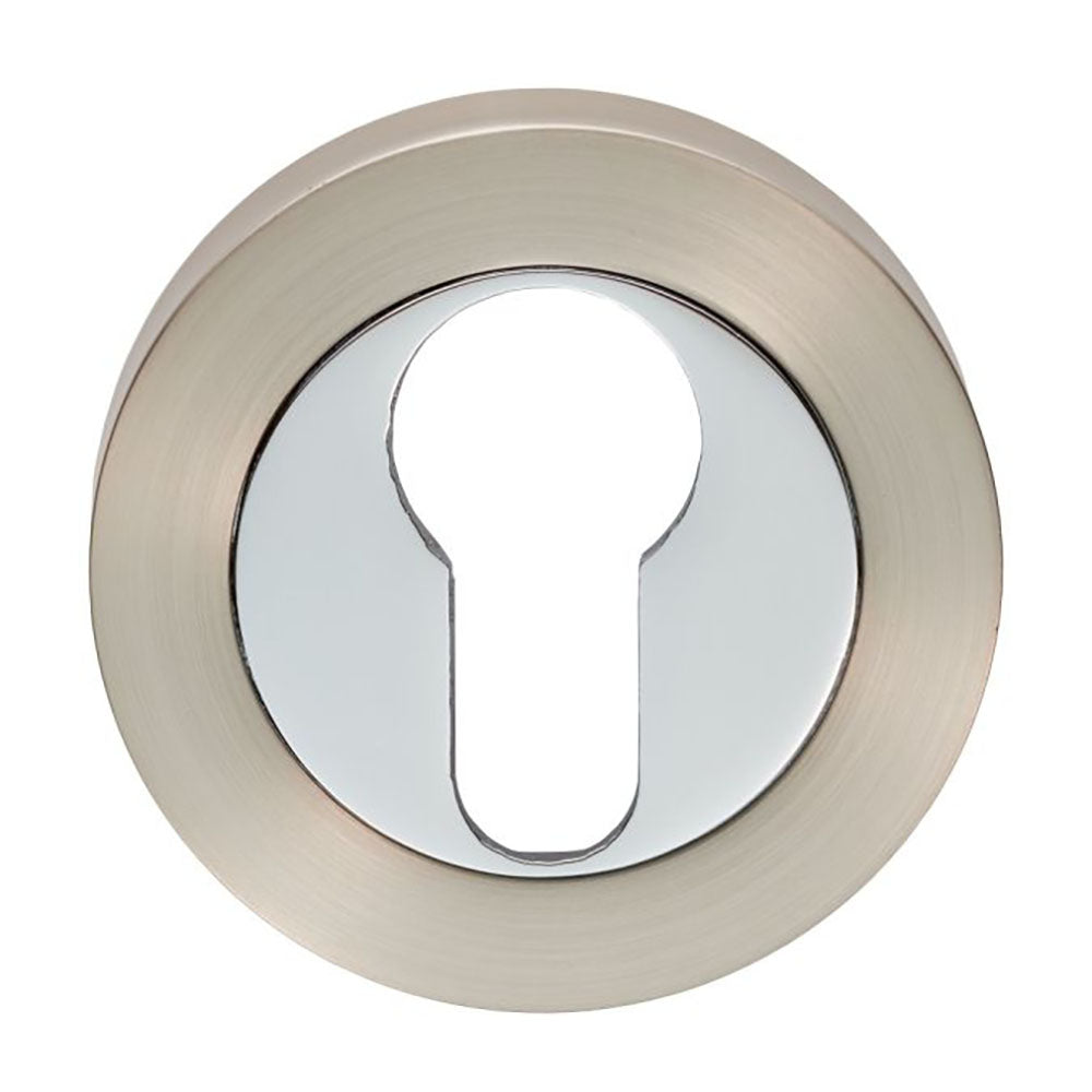 Satin Nickel and Polished Chrome Escutcheon – Various Designs