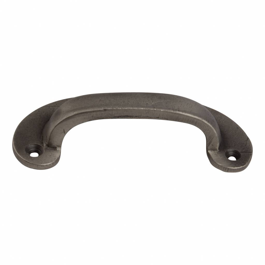 Oval Cast Iron Cup Pull - Pewter Finish | 104mm