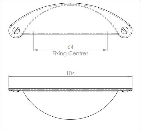 Komgreep 104x25 mm | Tijdloze elegantie voor elke lade