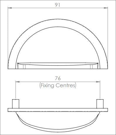 Gepolijste Koperen Komgreep - Oxford Serie van Fingertip Design