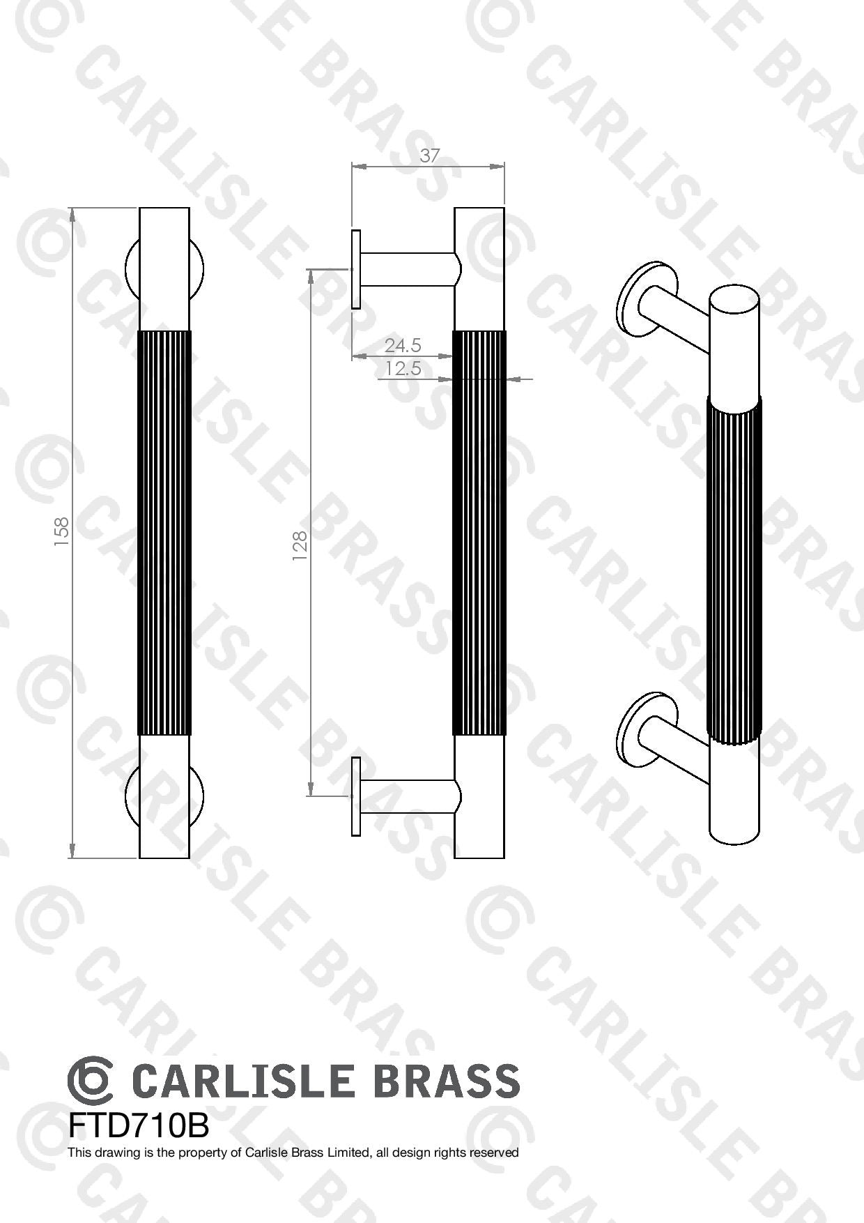 Handgreep "Lines" - Luxueus Industrieel Design