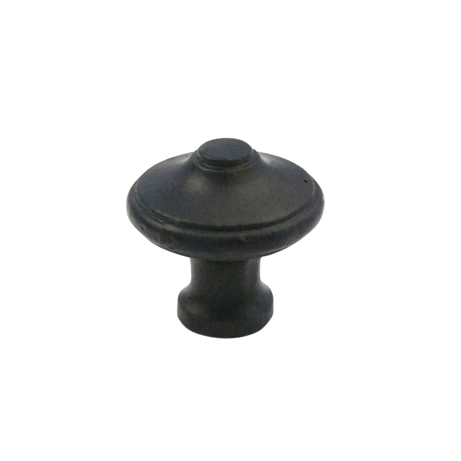 Black Lacquered Cast Iron Cabinet Knob - 40mm