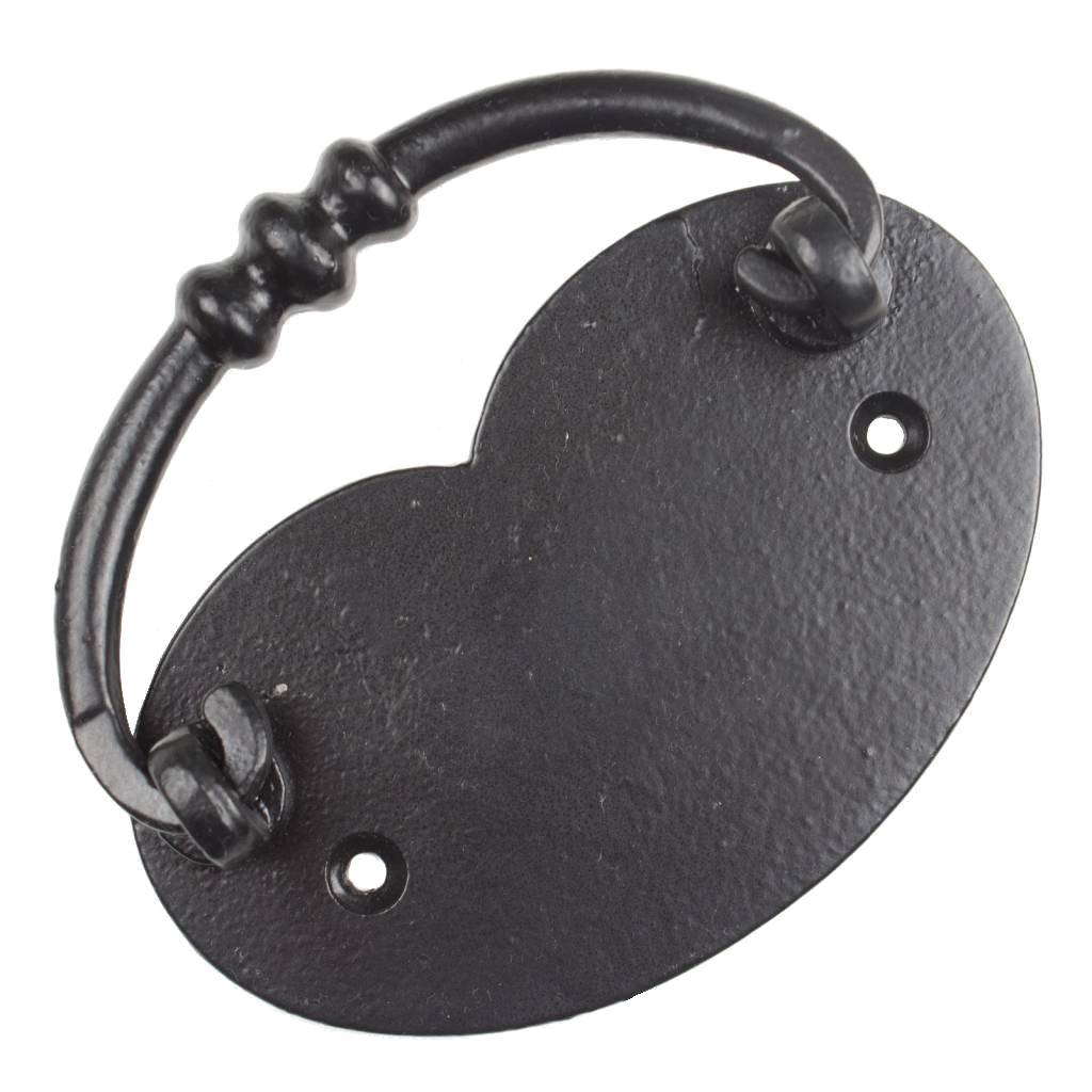 Drawer handle "Heart" cast iron black