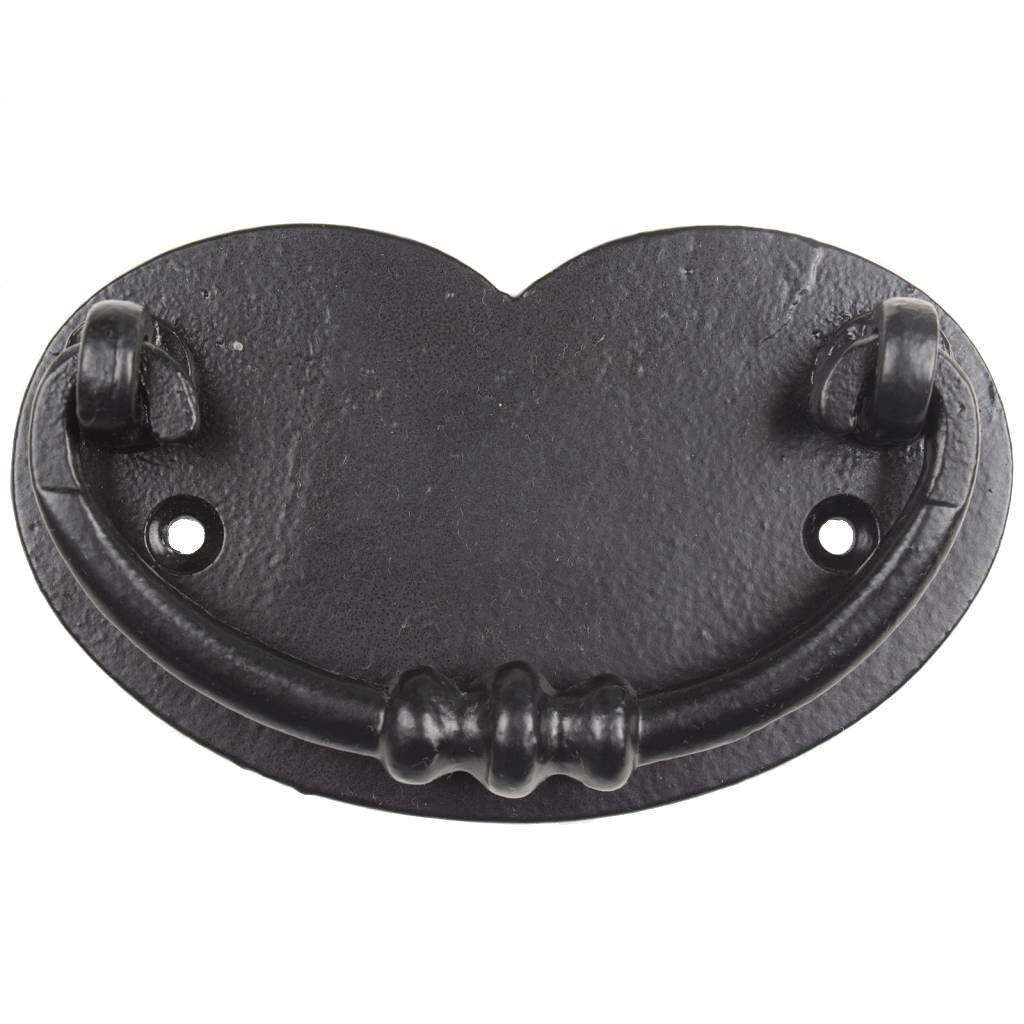 Drawer handle "Heart" cast iron black