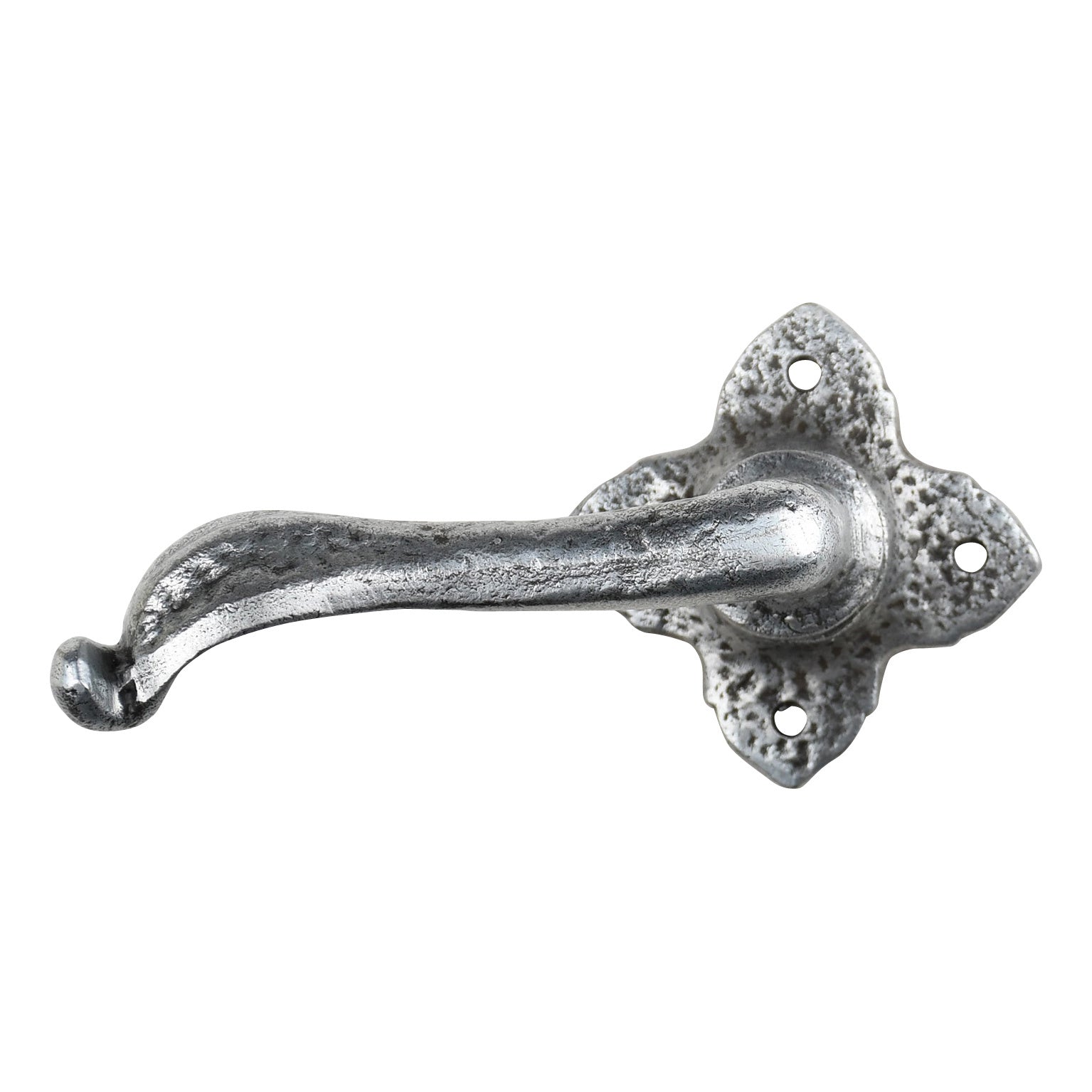 Cast iron door handle Pewter