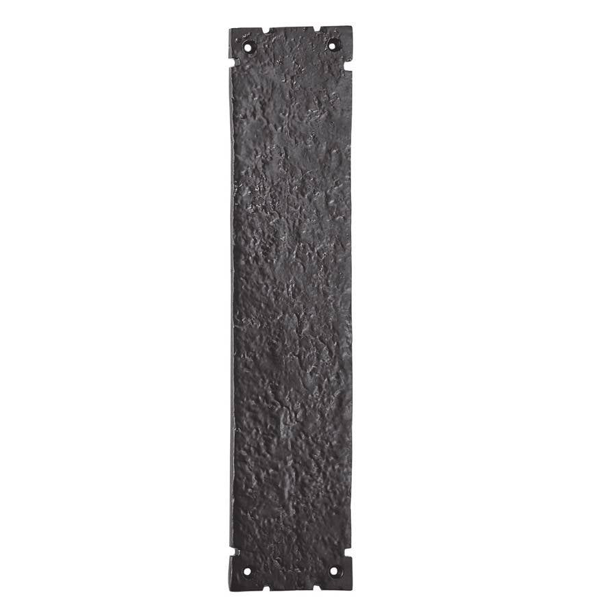 Black painted push plate door