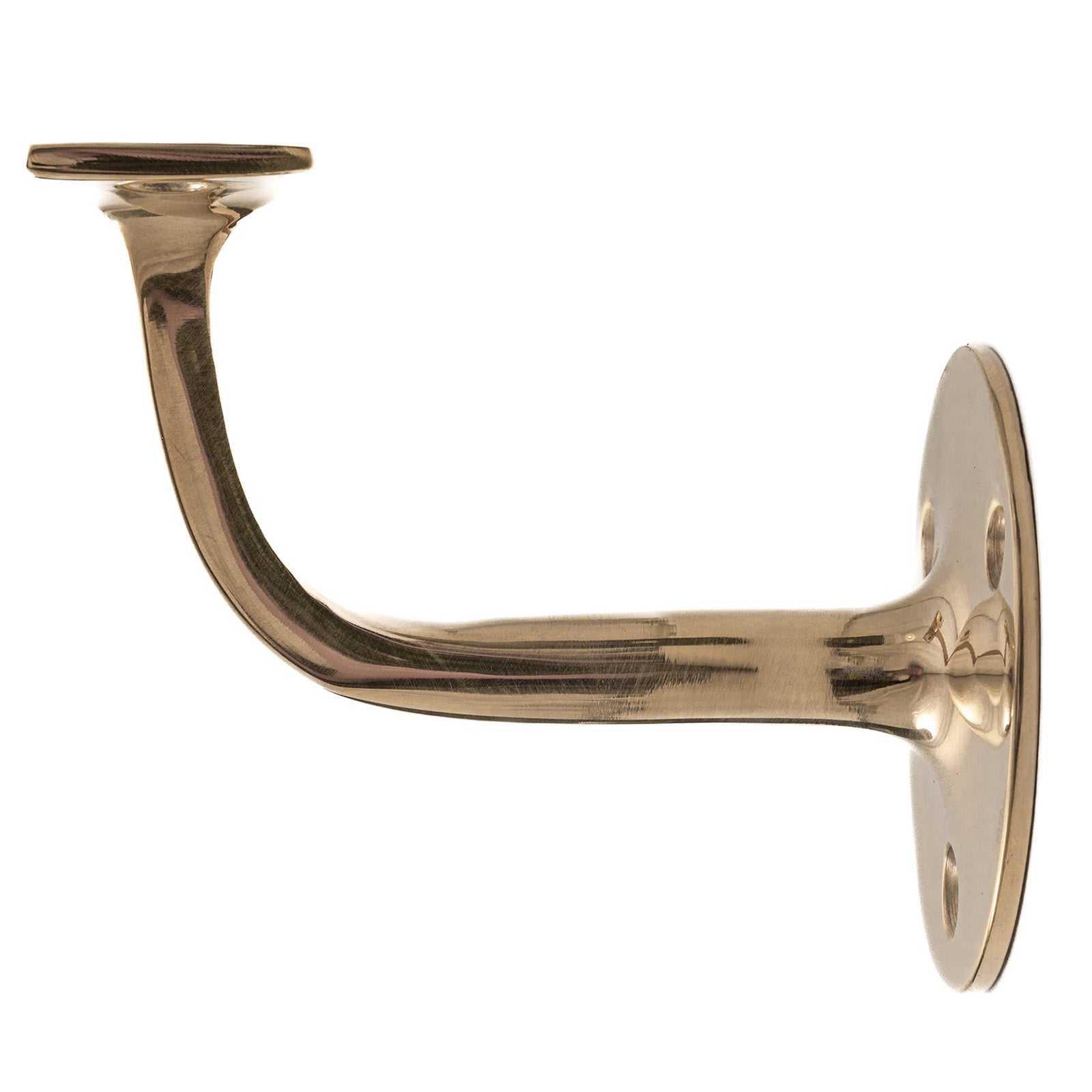 Stair railing holder 68 mm brass, flat saddle.