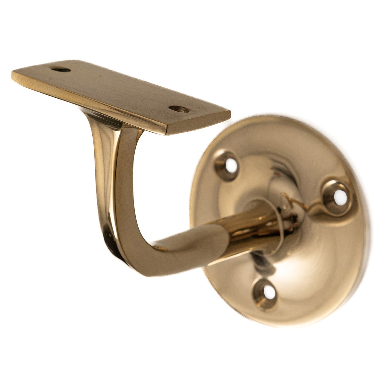 Stair railing holder 68 mm brass, flat saddle.