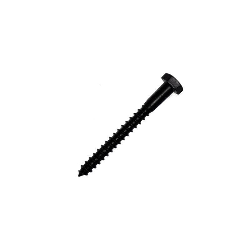 Wood thread bolt black M6x50mm