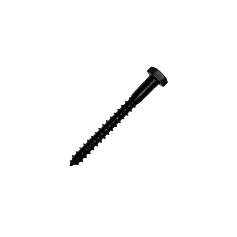 Wood thread bolt black M6x60mm